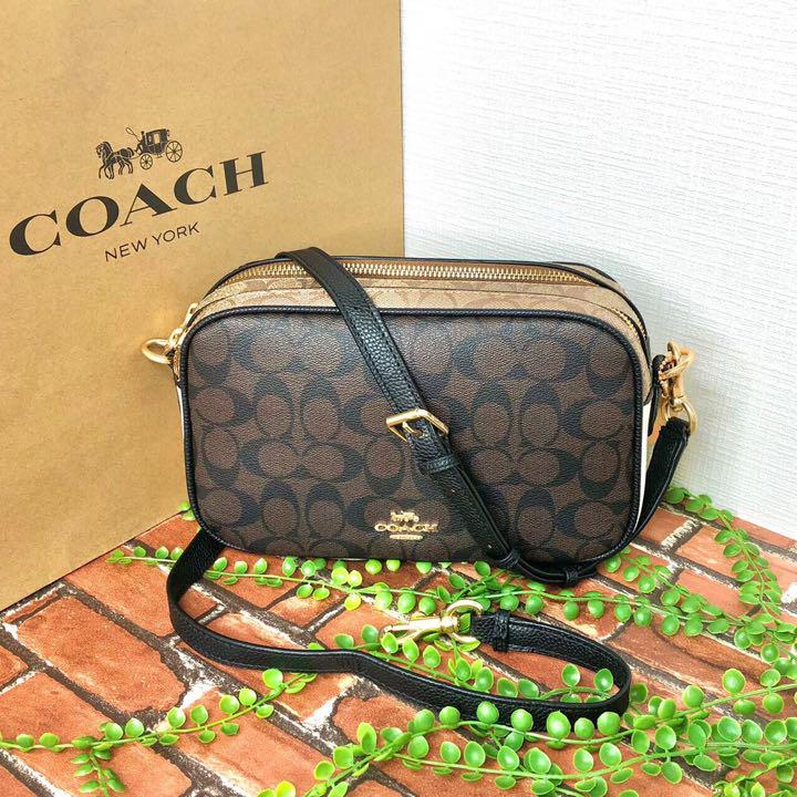 ≪新品≫COACH ショルダーバッグ シグネチャー バイカラー