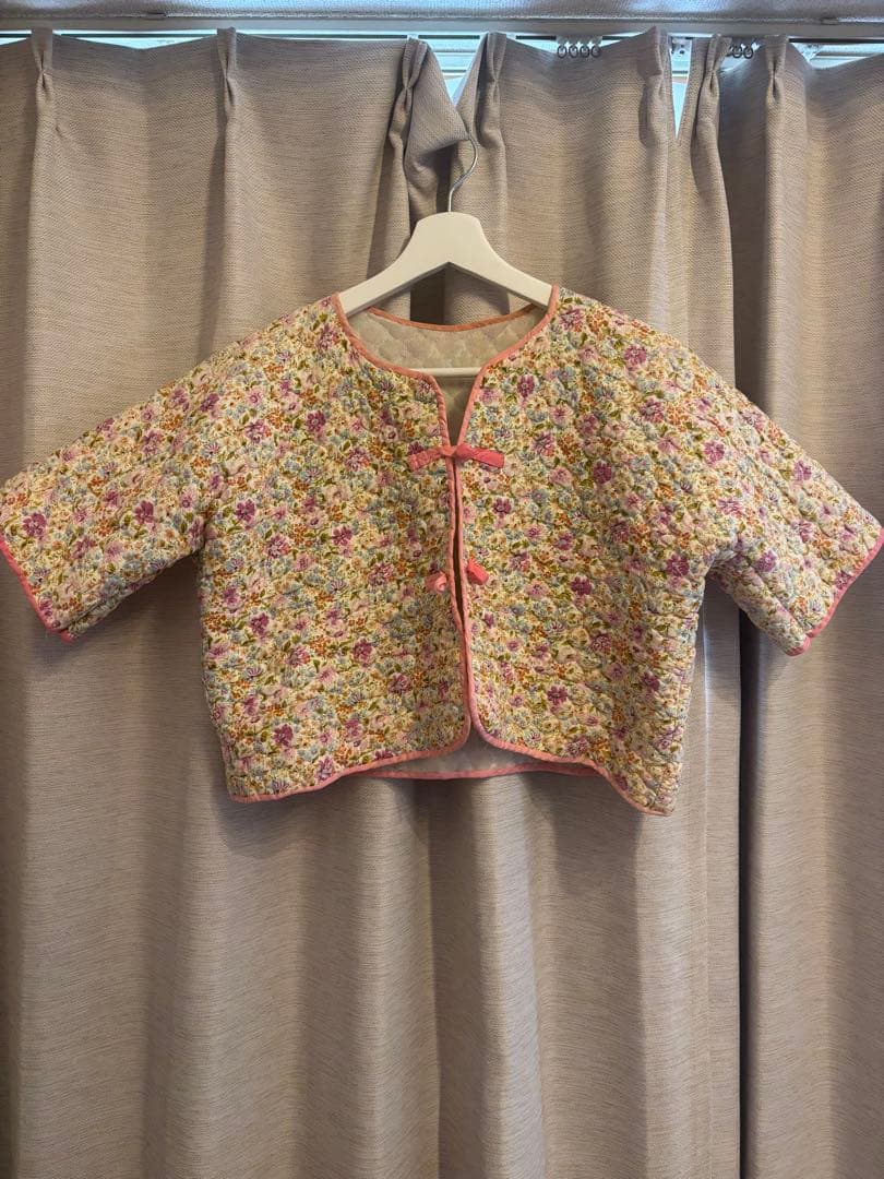 vintage 花柄キルティングジャケット