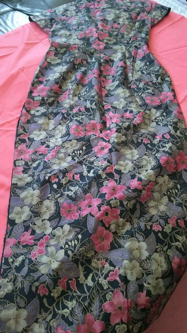 高級チャイナロングドレス】シルク花柄 オーダーメイド | www