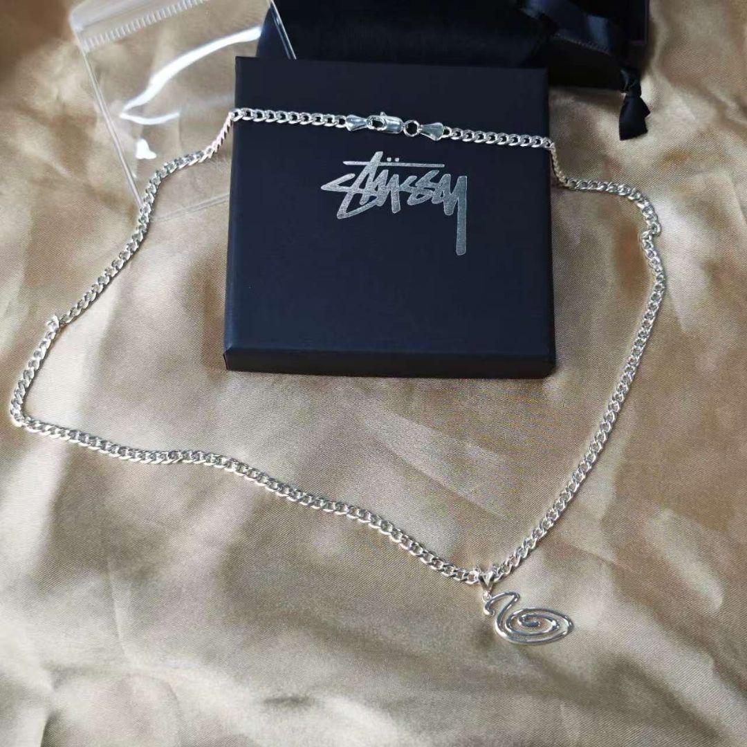 STUSSY SWIRLY S CHAIN STERLING ネックレス - メルカリ