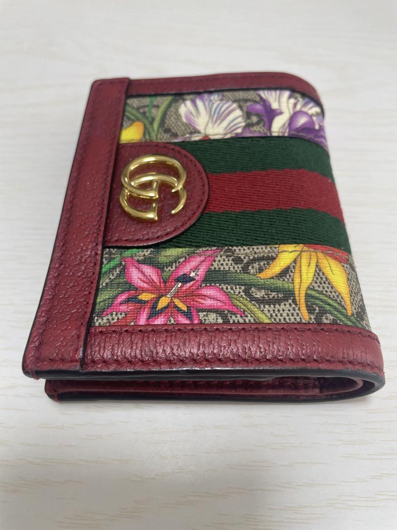 ★希少★GUCCI オフィディア GGスプリーム フローラ 二つ折り財布 花柄