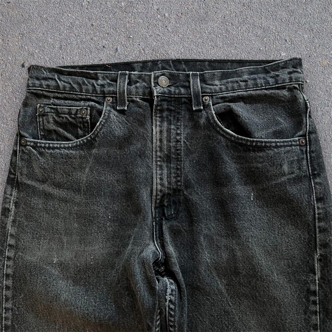 Levi's505 USA製サルファブラック 漆黒 ブラックデニムパンツ