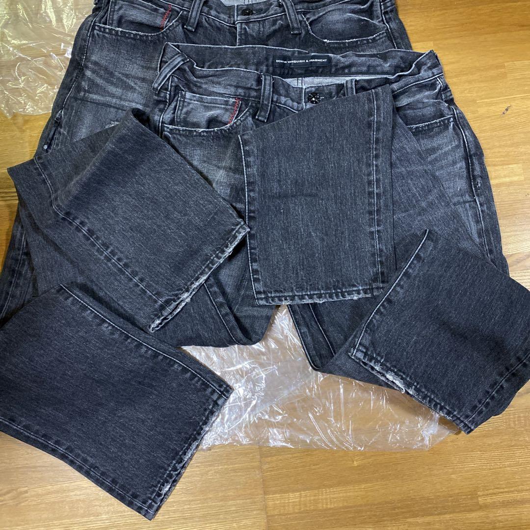 DENIM BY VANQUISH&FRAGMENTクラッシュデニム 黒 2本