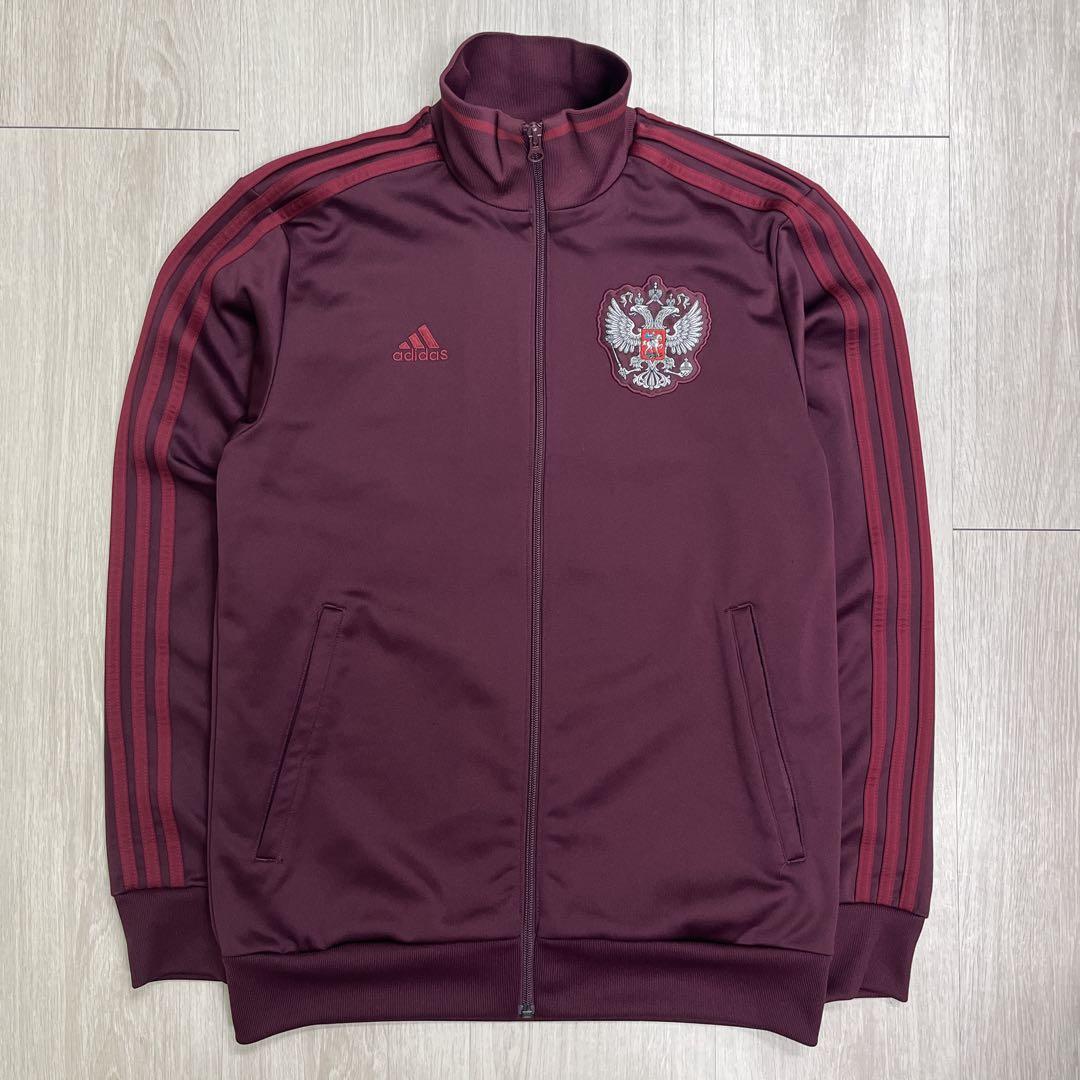 【希少】adidas ベロア　トラックジャケット　バーガンディ adidas トラックジャケット バーガンディー - メルカリ