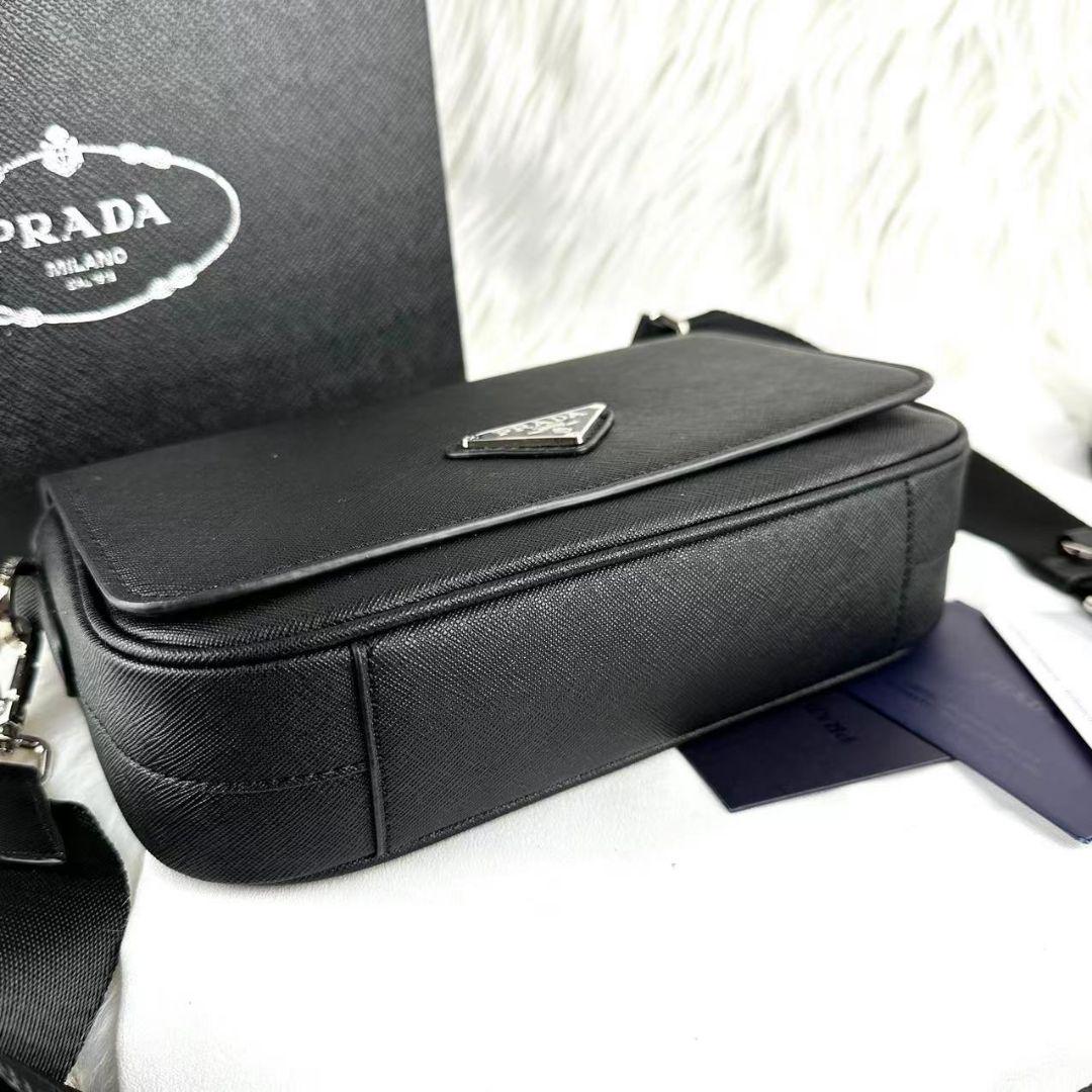 美品 PRADA プラダ メンズショルダーバッグ ブラック