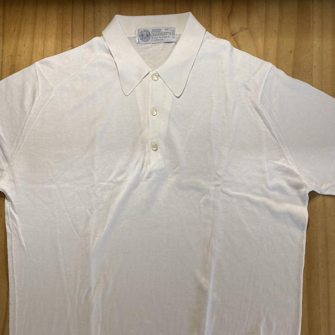 JOHN SMEDLEY Sea  Cotton ポロシャツ 40