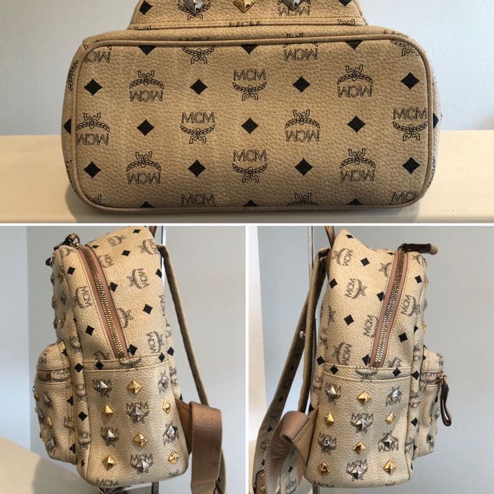 定番 Mcm バックパック リュック ヴィセトス ベージュ ショルダー メルカリ