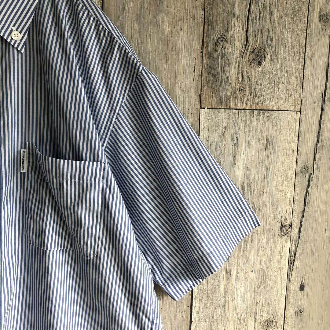 BURBERRY バーバリー　ストライプ　半袖　ボタンダウン　シャツ　BDシャツ