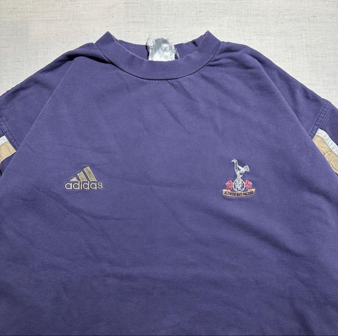 90s adidas アディダス トッテナム ビンテージスウェット 茄子紺