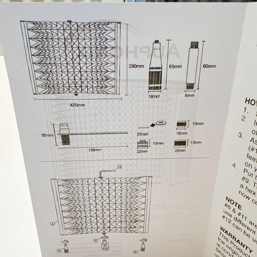 アイソレーションシールド 録音用マイク反射フィルター