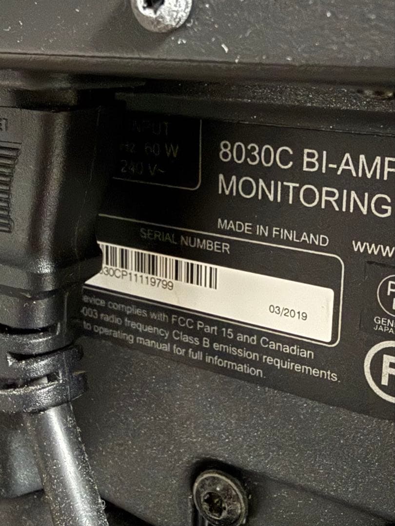 GENELEC 8030Cペア 美品中古 ワンオーナー品 GENELEC 8030Cペア 美品中古 ワンオーナー品