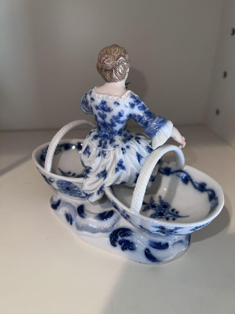 Meissen マイセン ダブルディッシュ バスケット 少女 フィギュリン