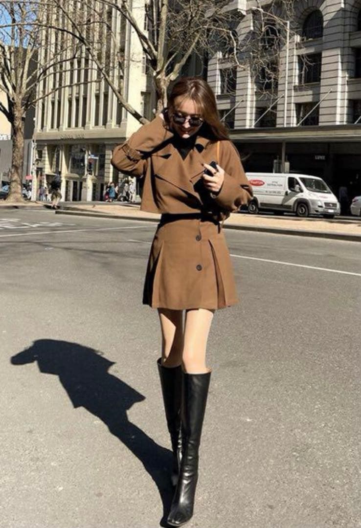 【美品❣️即完売品・レア】ショートトレンチコート+ショートスカート+ロングスカート