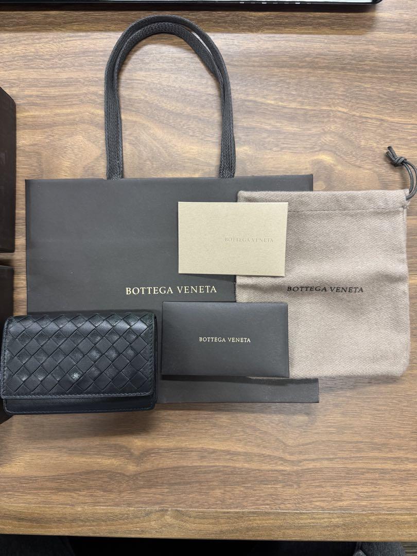 Bottega Veneta ブラックレザー名刺入れ