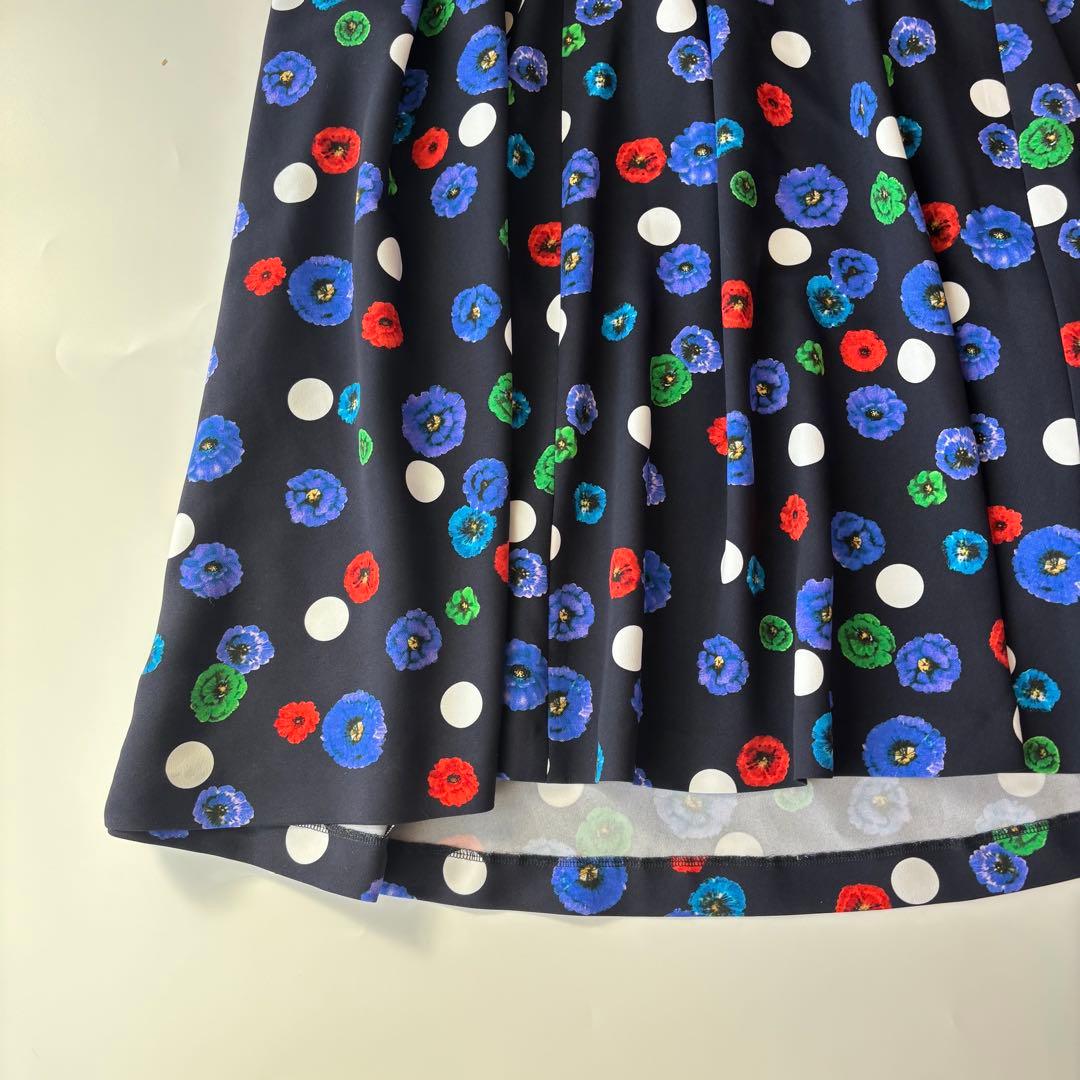 VERMEIL par iena ドット　フラワープリントフレアスカート　花柄