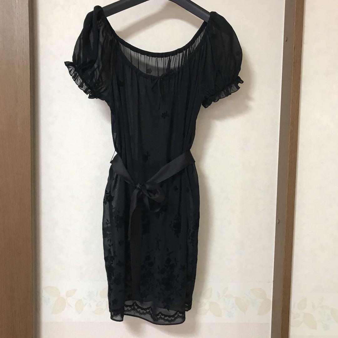 ワンピース　シースルー　オンワード樫山　ONWARD 羽毛加工