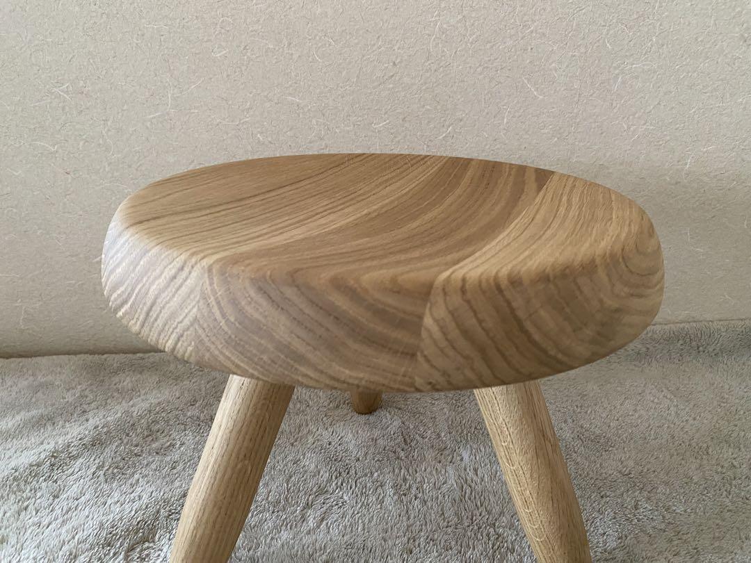 【美品】カッシーナ　ベルジェ スツール　オーク材ナチュラル