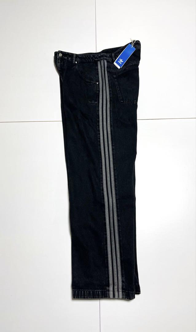 完売36インチ新品adidas国内正規品ファイヤーバード デニムパンツ黒ブラック