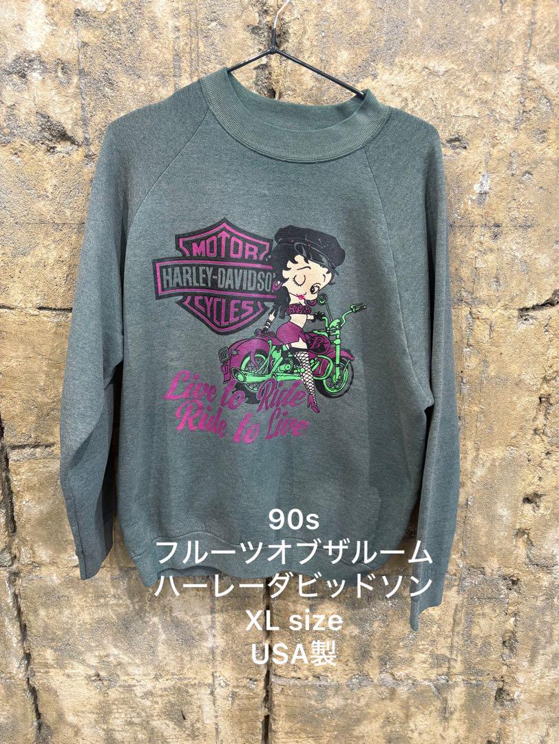 90sフルーツオブザルーム×ハーレーダビッドソンベティーリーバイスカーハートXL