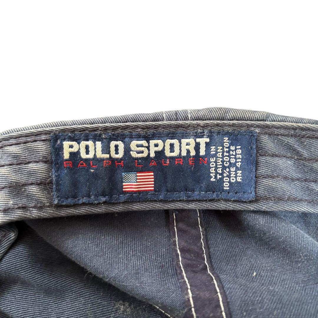 90s POLO SPORTポロスポーツラルフローレン　フェードコットンキャップ