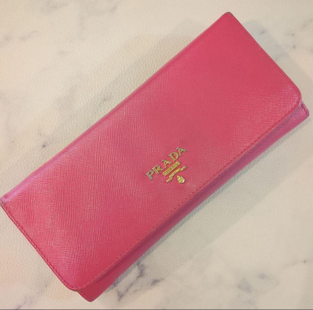PRADA プラダ ピンク レザー 長財布