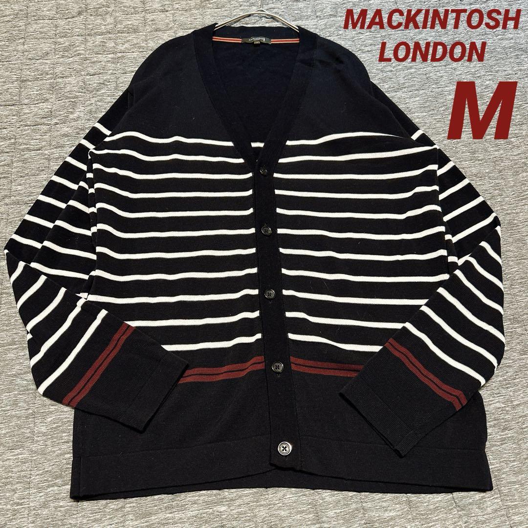 MACKINTOSH　Vネックカーディガン　M コットン　薄手　春