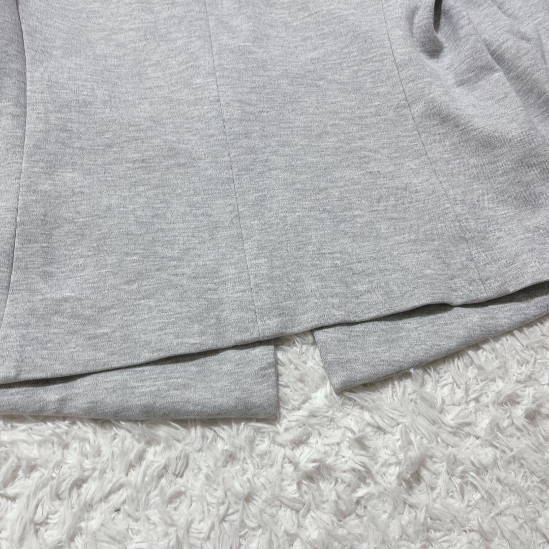 美品✨セオリーリュクス ストレッチ カラーレスジャケット　ノーカラー　グレー　M