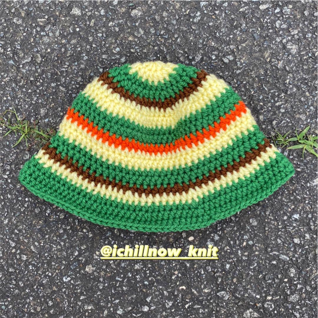 クロッシェハット クラッシャーハット バケハ ニットキャップ ハンドメイド - メルカリ クロッシェハット クラッシャーハット バケハ ニットキャップ ハンドメイド - メルカリ
