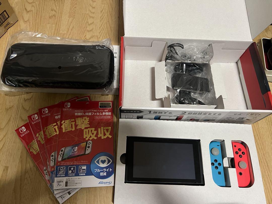 Nintendo Switch ゲーム機本体　動作確認済み　ケースガラスフィルム