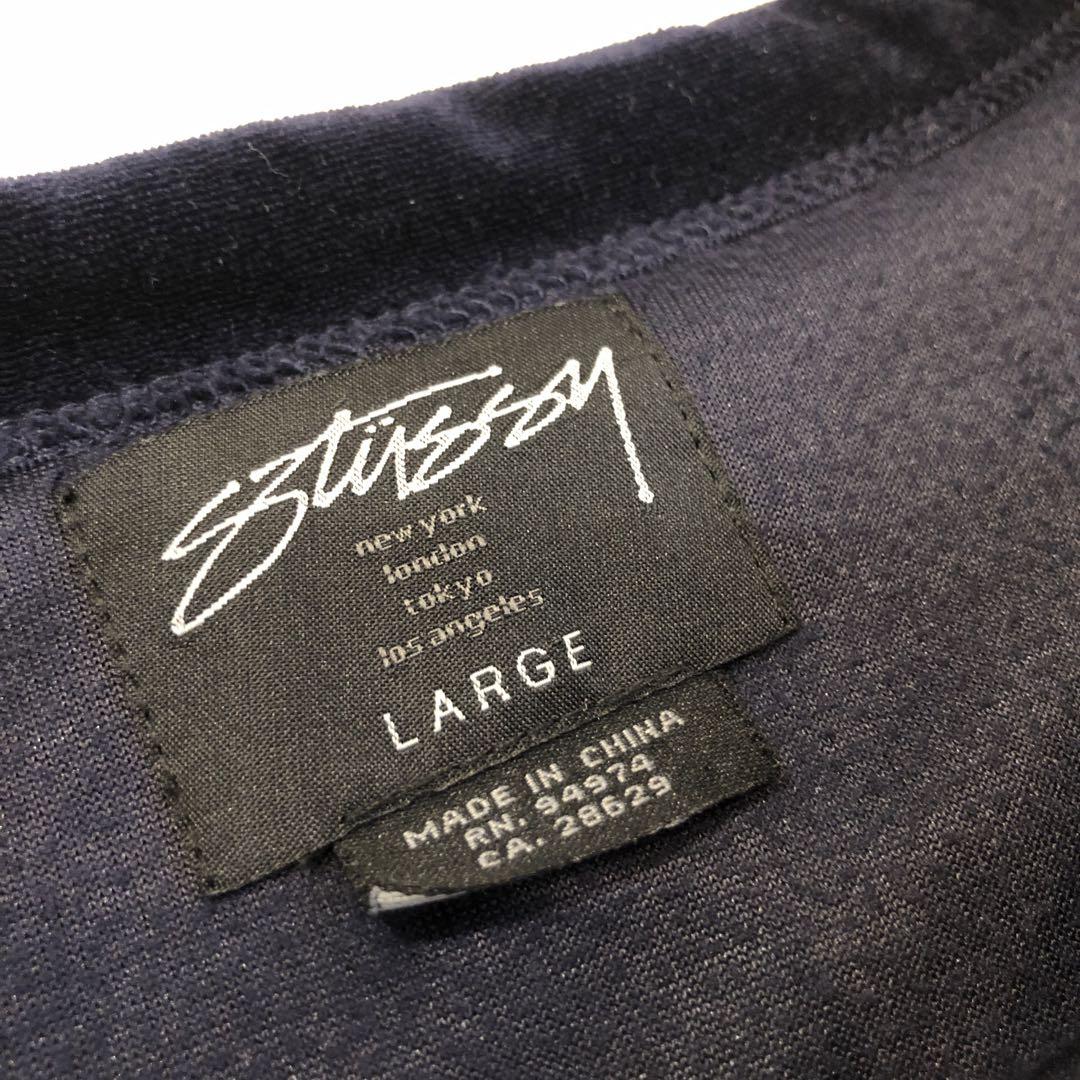 STUSSY トレーナー ベロア 光沢 ロンT ストリート 短丈 archive