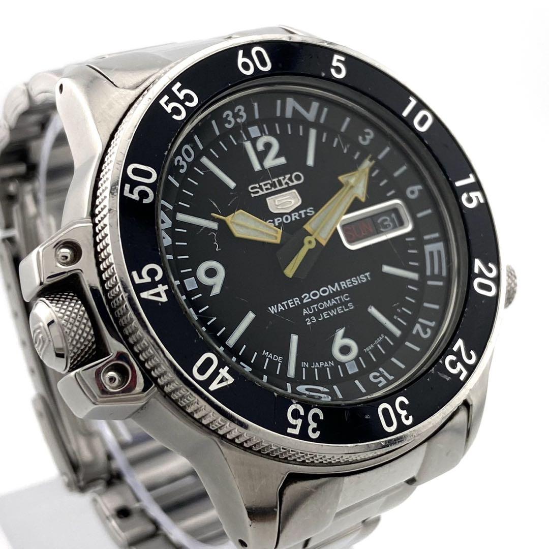 【稼働】SEIKO5 腕時計 メンズ スポーツ 自動巻き デイデイト セイコー