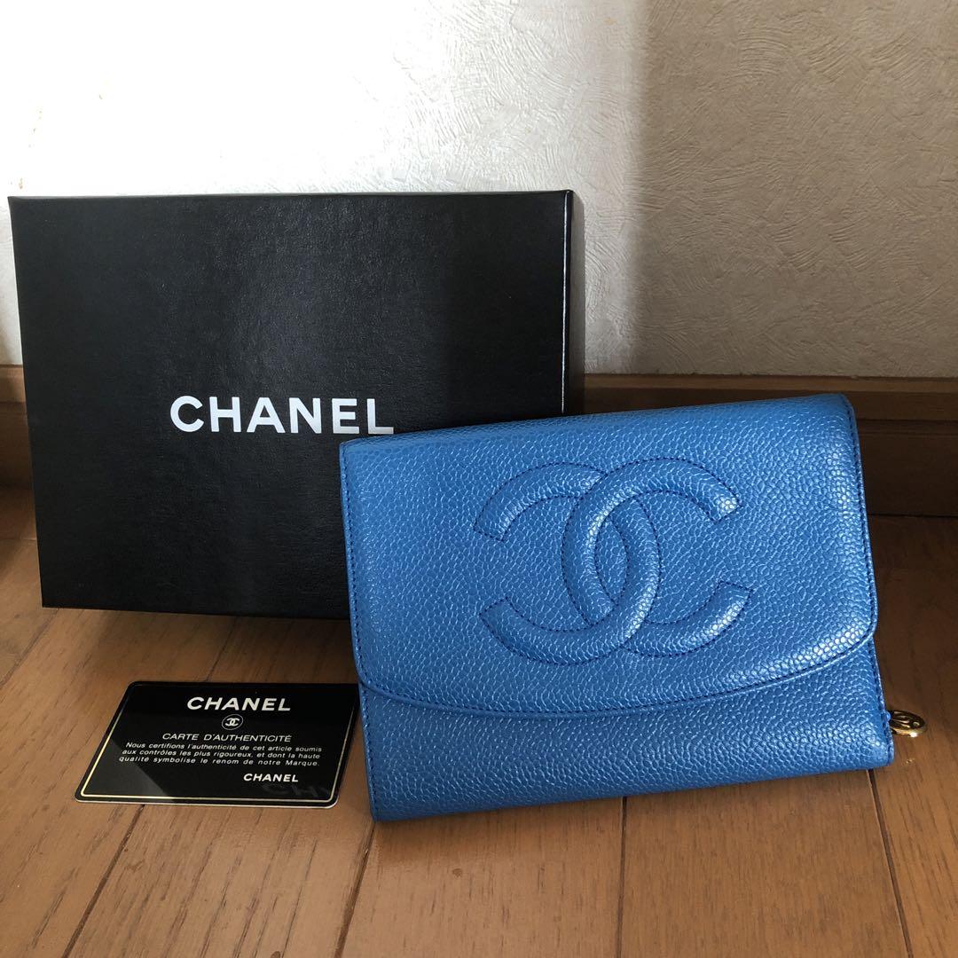 本日限定価格⭐️シャネルココマークキャビアスキン三つ折り財布