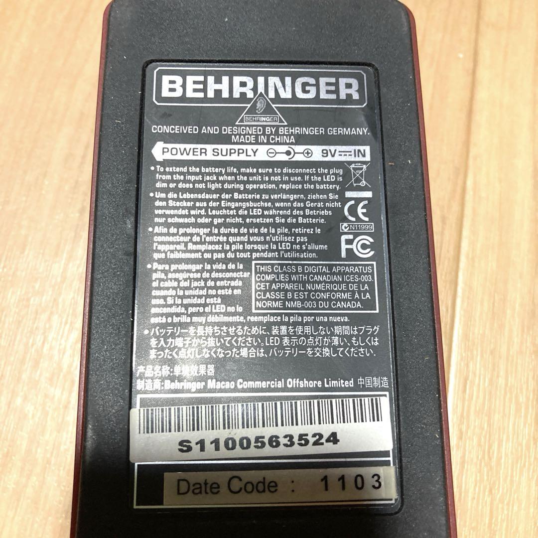 behringer BSY600 ベースシンセサイザーエフェクトペダル