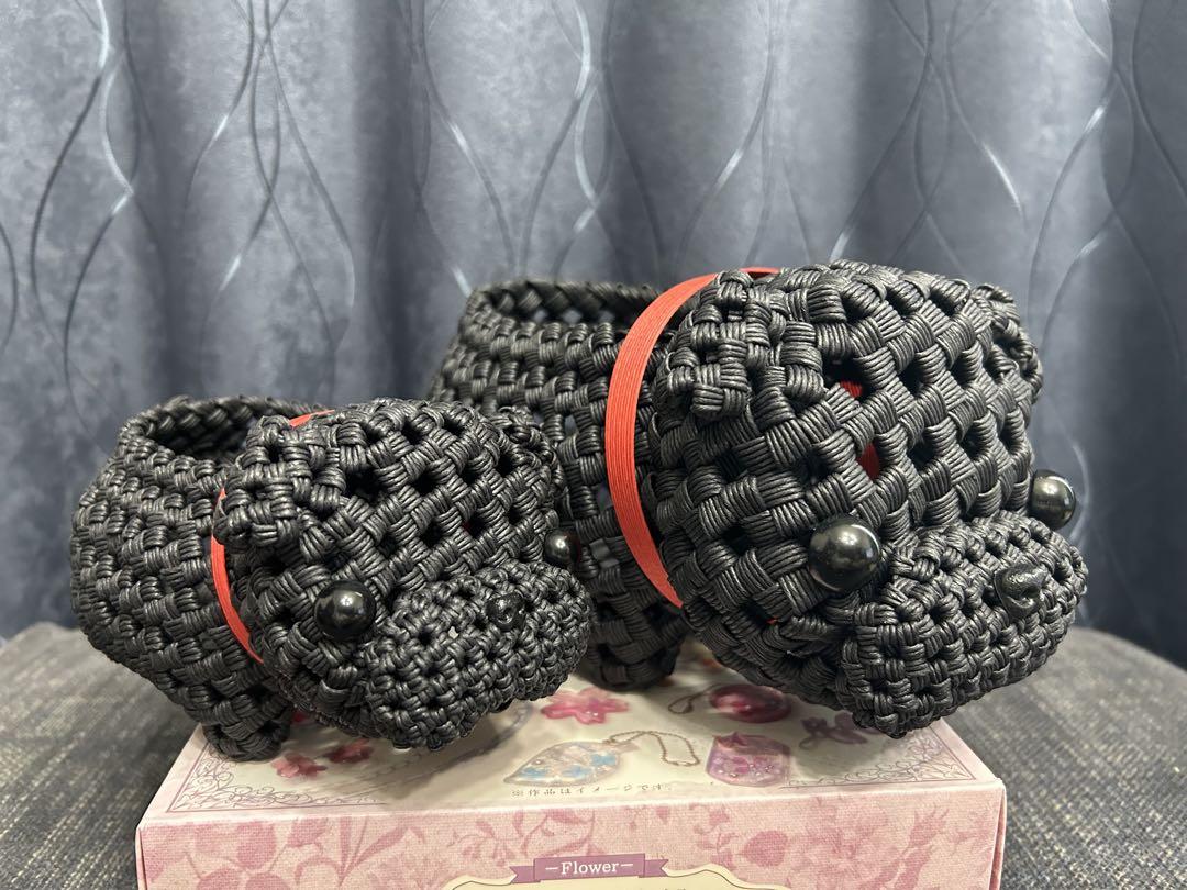 黒 パグ犬 エコクラフト クラフトバンド 小物入れ - メルカリ