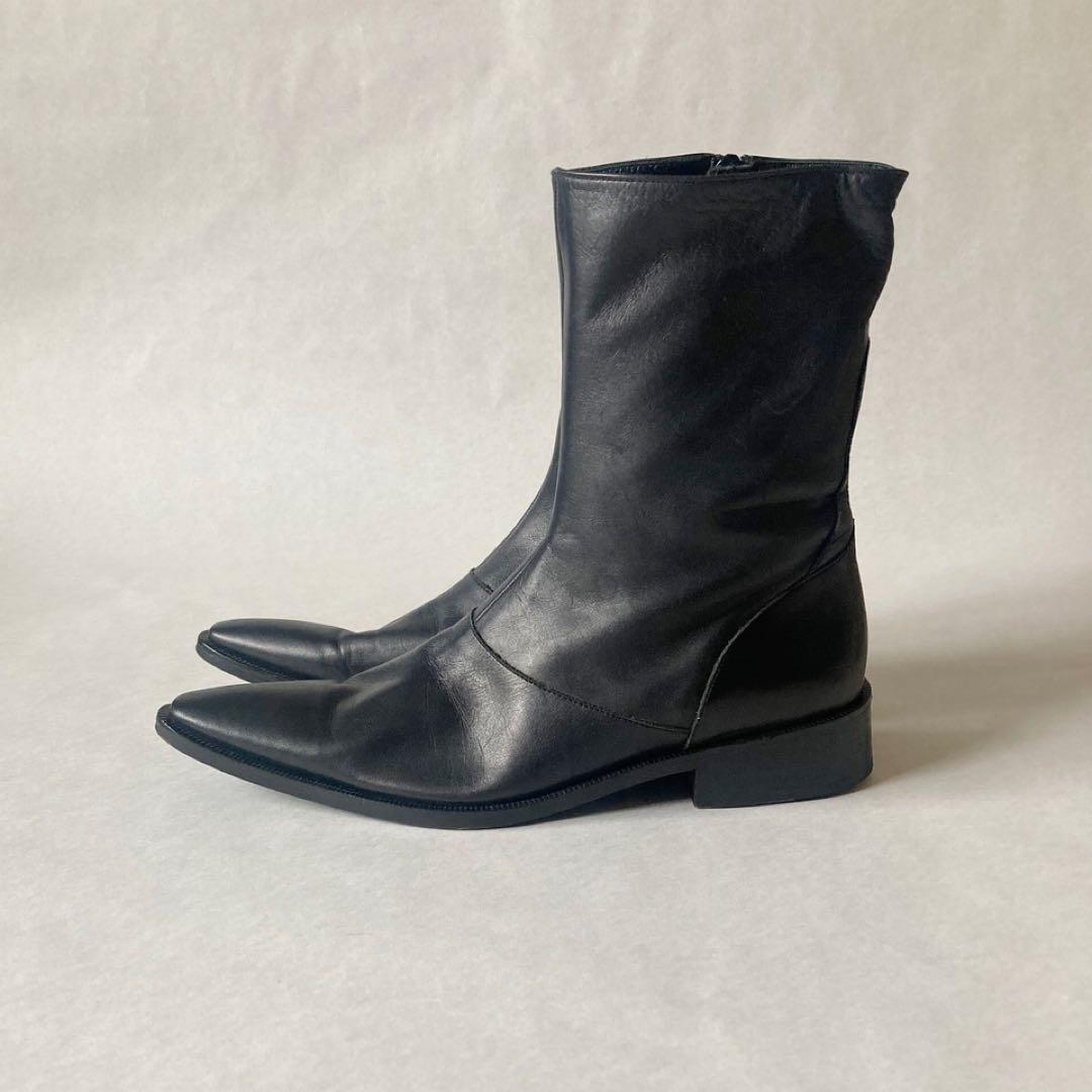 YOHJI YAMAMOTO レザーブーツ 本革 黒 大体23cmくらい