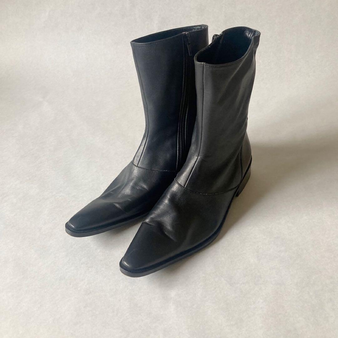 YOHJI YAMAMOTO レザーブーツ 本革 黒 大体23cmくらい