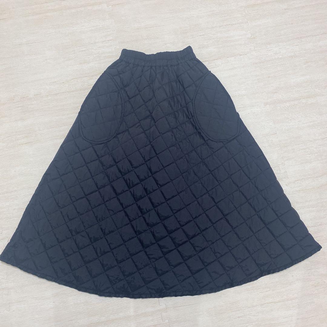 通販在庫 完売色 キルティング ロングスカート 黒 J2LiK-m65717040830 新品 CAROLINA GLASER 在庫国産
