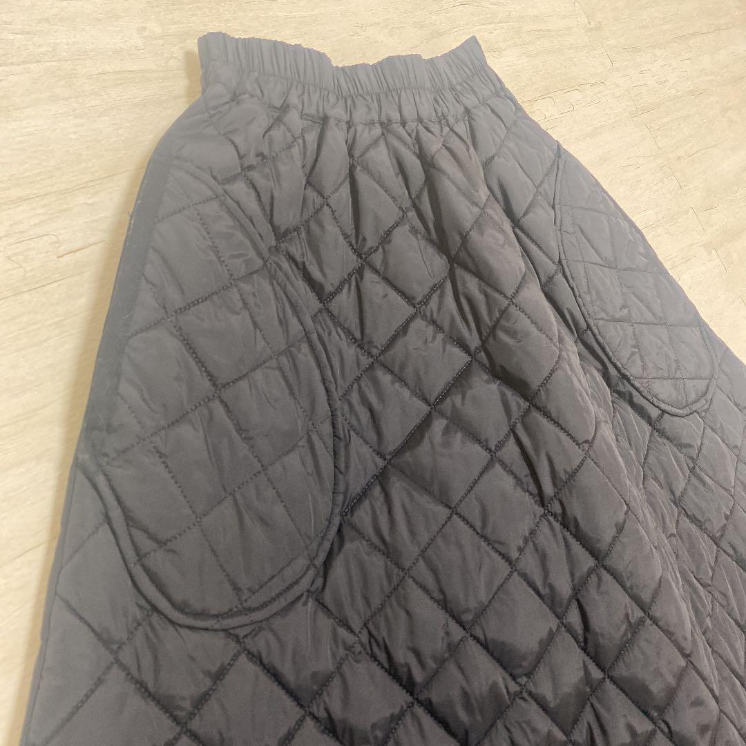 通販在庫 完売色 キルティング ロングスカート 黒 J2LiK-m65717040830 新品 CAROLINA GLASER 在庫国産