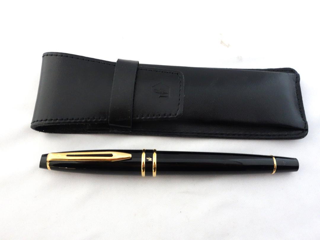 WATERMAN　ウォーターマン　万年筆　ペン先M　本革ペンケース付き