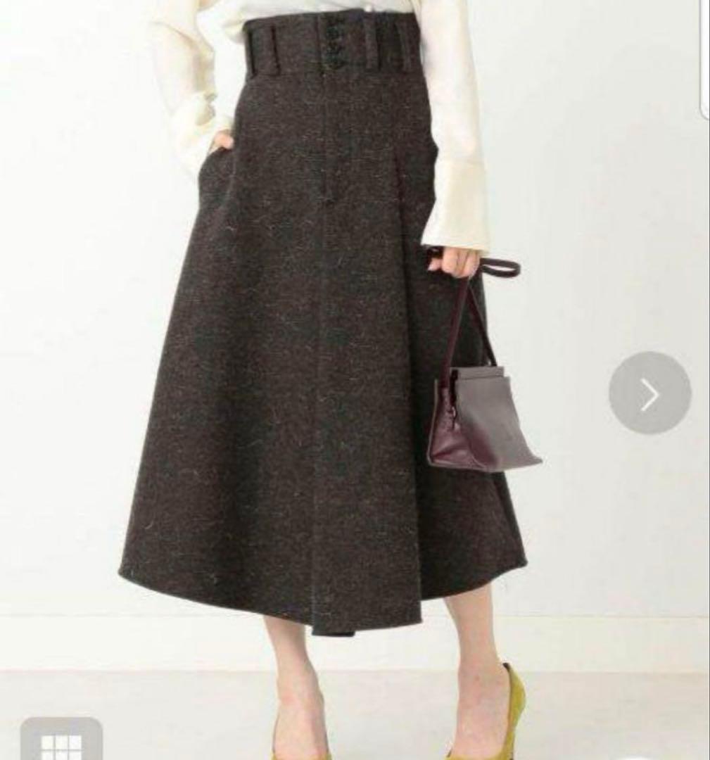 ELIN エリン ツイードパッチポケットスカートS・UNITED ARROWS