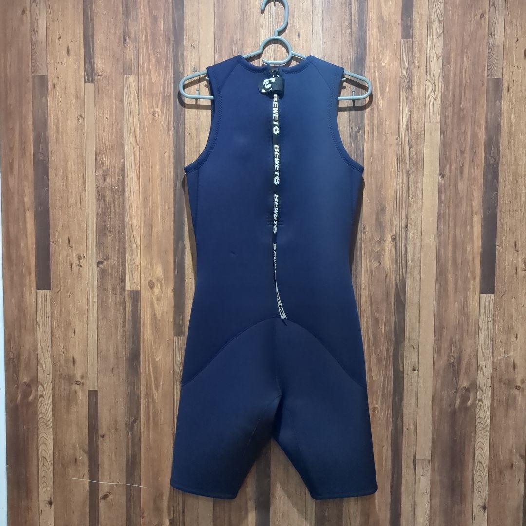 美品　bewet　 ショートジョン　ジャージネイビーML程度