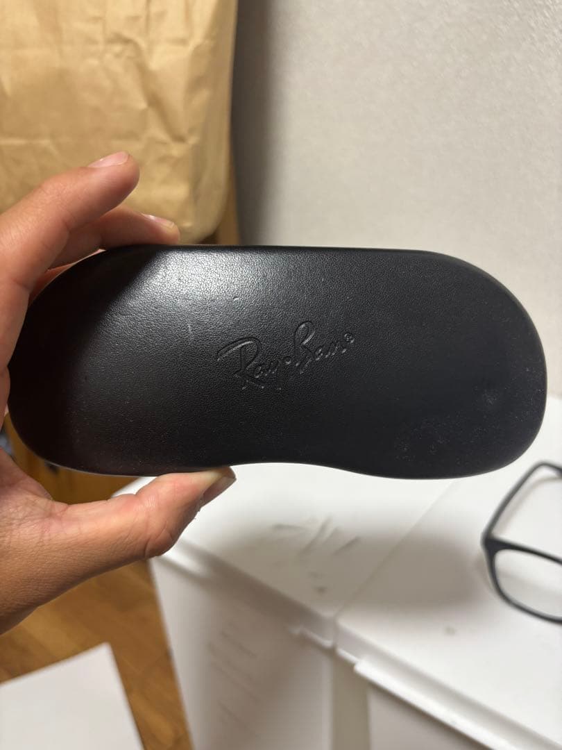 Ray-Ban ブラックフレーム メガネ ケース付き Ray-Ban ブラックフレーム メガネ ケース付き