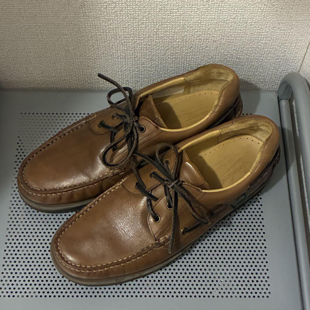 駿*井様 パラブーツ レザー デッキシューズ 茶 27.0 モカシン ライトソー