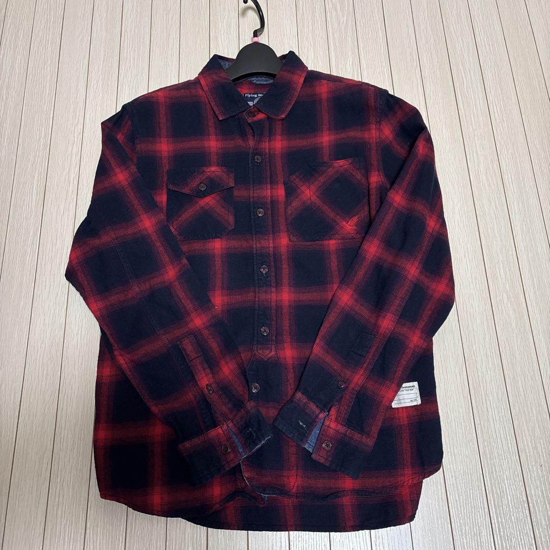 Flying Scotsman 赤黒チェックネルシャツ M