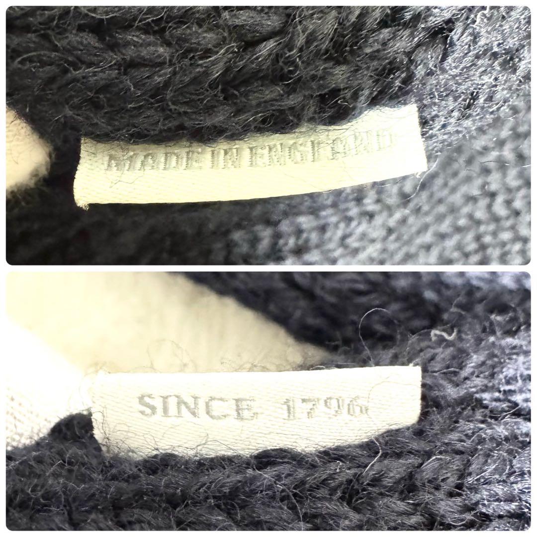 美品✨ PEREGRINE 1796 タートルネック ニット セーター 紺×白