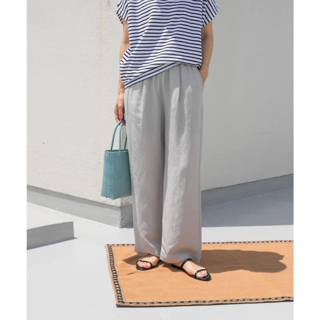 人気完売品リネン混イージーパンツ doors