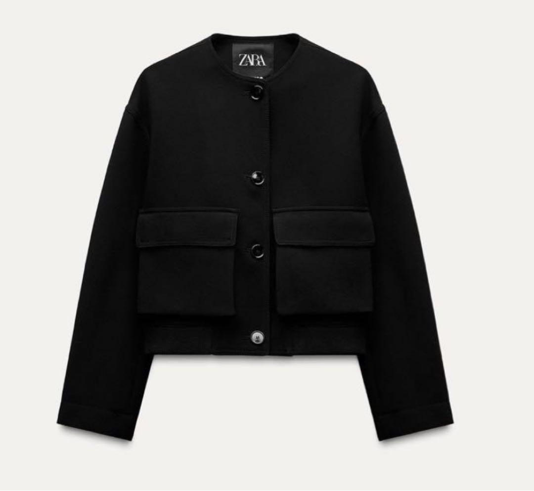 【新品未使用】ZARA ジャンパー ブルゾン ボンバージャケット XS 黒