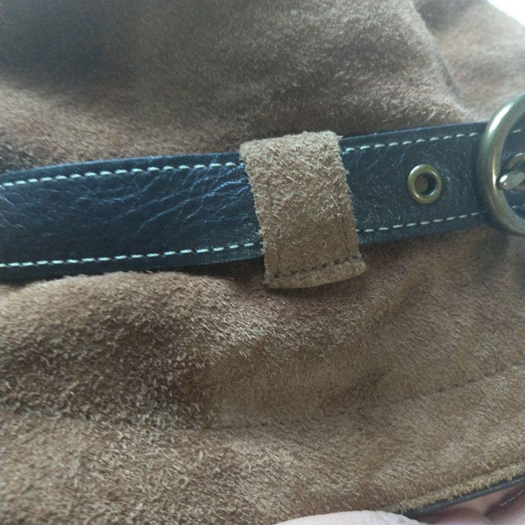 ブランド通販 COACH コーチブラウン スエード バケットハット ベルト付き 帽子