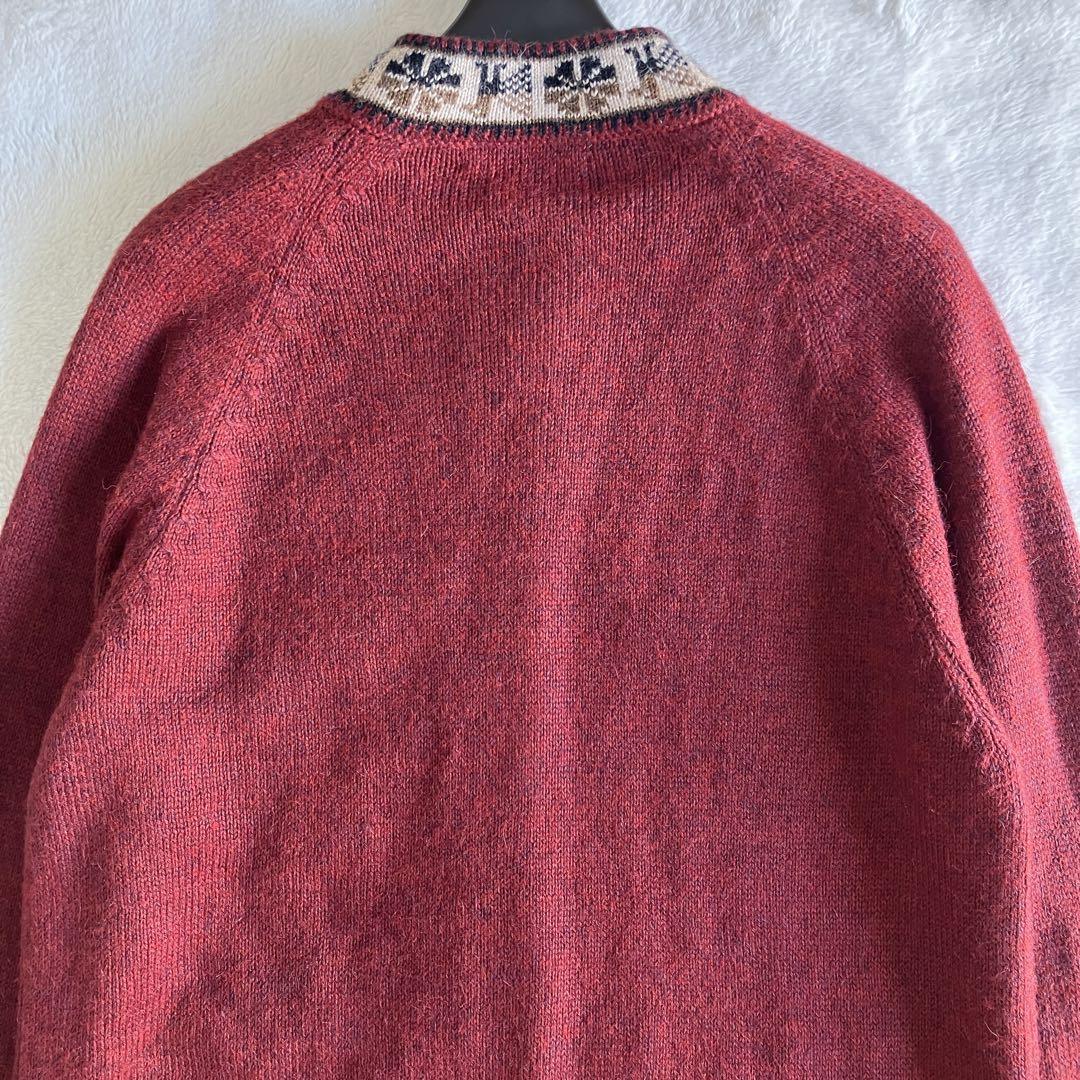 INCA REAL PERU アルパカニットロングカーディガン 七宝焼ボタン