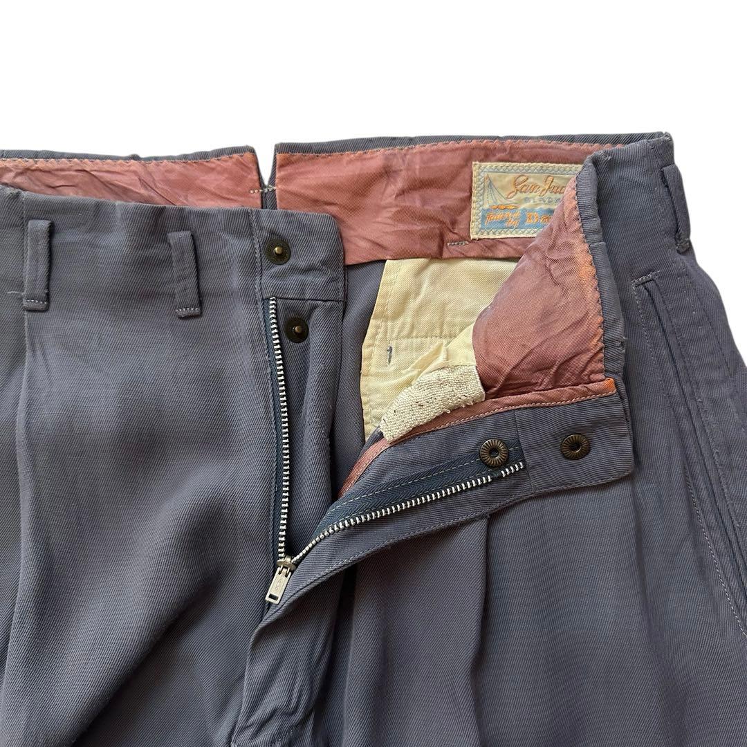 40〜50's アメリカ製 レーヨンギャバジンスラックス Slacks 40〜50's アメリカ製 レーヨンギャバジンスラックス Slacks